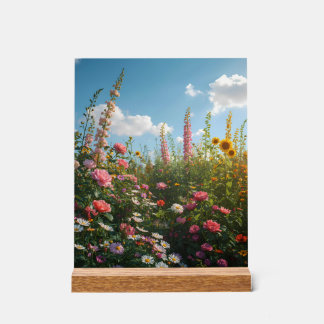 Levendig Bloem Acryl Bord