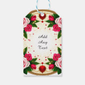 Levendig Bloem Kader Ontwerp Cadeaulabel (Achterkant)