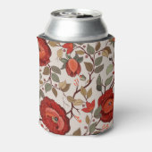 Levendig bloembehang: met de hand getekende patron blikjeskoeler (Blikje Achterkant)