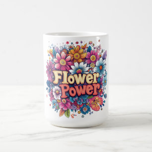 Levendig Bloemen Power Design met Kleurrijke Bloem Koffiemok