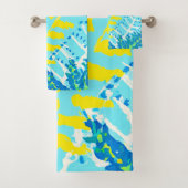 Levendig bloemenontwerp bad handdoek (Insitu)