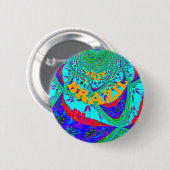 Levendig Bloemenpatroon: Braziliaanse eerbetoon Ee Ronde Button 5,7 Cm (Voorkant /achterkant)