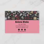 Levendig bloempatroon | Elegant en modern Visitekaartje (Achterkant)
