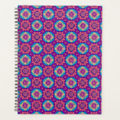 Levendig Boho Chic Mandala Bloemenpatroon Planner (Voorkant)