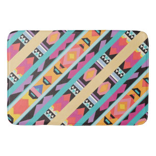 Levendig Boho geometrisch patroon mix Badmat