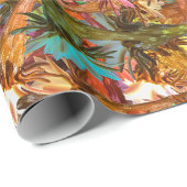 Levendig Cactus Charm Design Patroon Cadeaupapier (Rol Hoek)