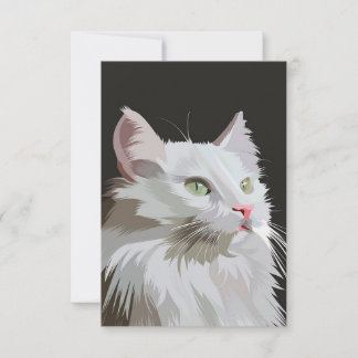 Levendig Cat Kitten-ontwerp RSVP Kaartje