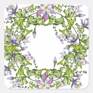 Levendig delicate bloemkool vierkante sticker