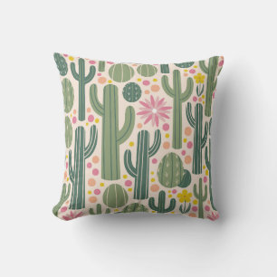 Levendig Desert Cactus patroon Kussen