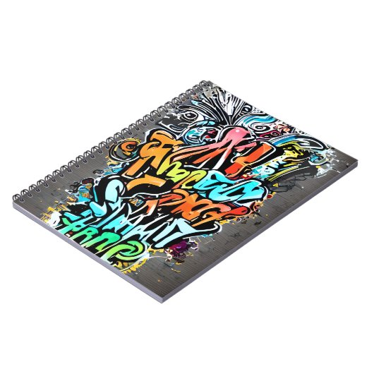 Levendig design met straatkunst notitieboek (Linkerzijde)