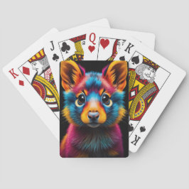 Levendig Dierenontwerp Kleurrijke Kunst Pokerkaarten