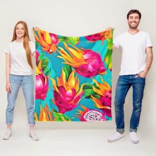 Levendig Dragoon Fruit Patroon Fleece Deken