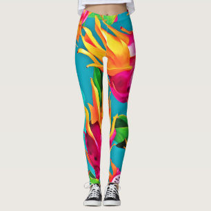 Levendig Drakenfruitpatroon Leggings