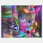 Levendig Dreamscape: Agrizoophobia Fleece Deken (Voorkant (Horizontaal))