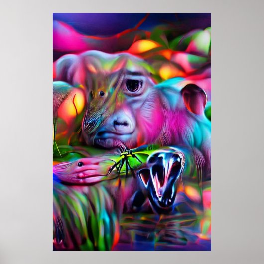 Levendig Dreamscape: Agrizoophobia Poster (Voorkant)