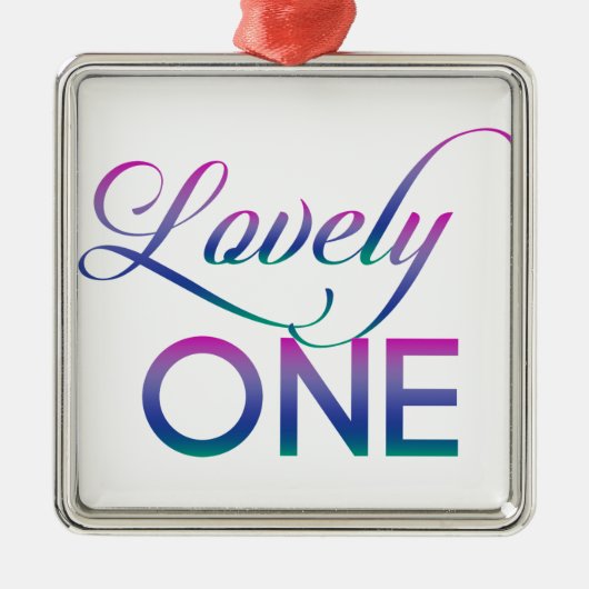 Levendig één metalen ornament (Voorkant)