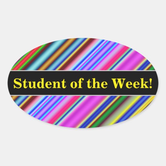 Levendig en elegant vormend patroon met meerdere k ovale sticker (Voorkant)