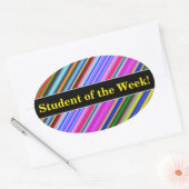 Levendig en elegant vormend patroon met meerdere k ovale sticker (Envelop)