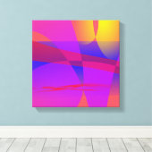 Levendig en kleurrijk geometrisch ontwerp canvas afdruk (Insitu (Houten vloer))