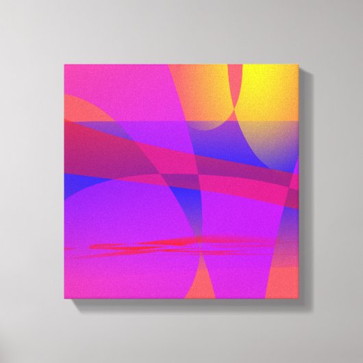 Levendig en kleurrijk geometrisch ontwerp canvas afdruk (Voorkant)