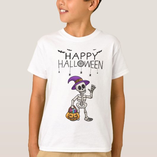 Levendig en vrolijk Halloween T-shirt (Voorkant)