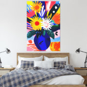 Levendig Fauvistisch Visioen van Zonnebloemen Canvas Afdruk (Insitu (Slaapkamer))