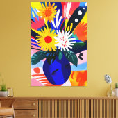Levendig Fauvistisch Visioen van Zonnebloemen Canvas Afdruk (Insitu (Woonkamer))