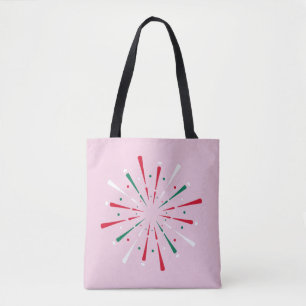 Levendig feest confetti, vuurwerk draagtas
