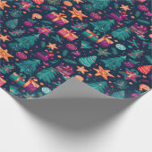 Levendig feestelijk kerstinpakpapier cadeaupapier (Hoek)