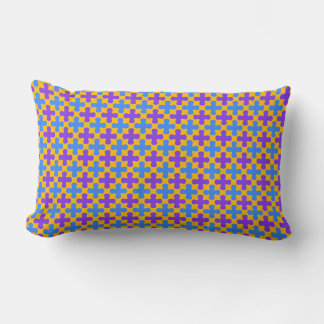Levendig Fiesta patroon paars, blauw, oranje Kussen