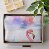 Levendig Flamingo Waterverf Decoupage Weefselpapie Tissuepapier (Geschenk)