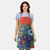 Levendig Floral Bouquet Schort (Gedragen)