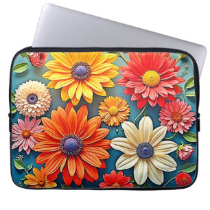 Levendig Floral Fantasy Design Laptop Sleeve
