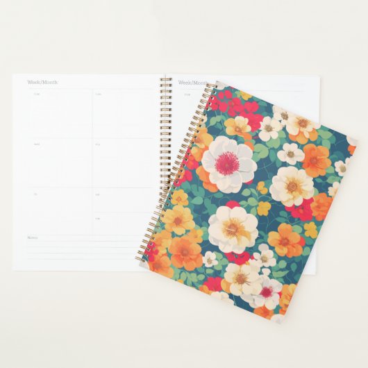 Levendig Floral Pattern Notitieboek (Display)