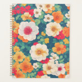 Levendig Floral Pattern Notitieboek (Voorkant)