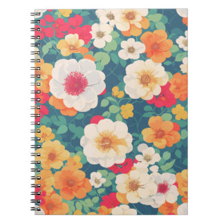 Levendig Floral Pattern Notitieboek