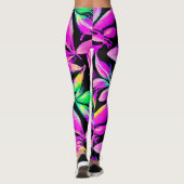 Levendig Floral Repeat Design Leggings (Achterkant)