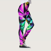 Levendig Floral Repeat Design Leggings (Rechts)