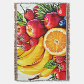 Levendig Fresh Fruit Delight-ontwerp Deken (Voorkant Verticaal)