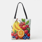 Levendig Fresh Fruit Delight-ontwerp Draagtas (Achterkant)
