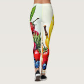 Levendig Fresh Fruit Delight-ontwerp Leggings (Achterkant)