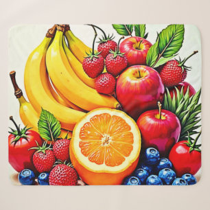 Levendig Fresh Fruit Delight-ontwerp Sherpa Deken