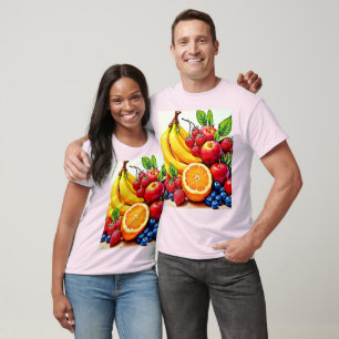 Levendig Fresh Fruit Delight-ontwerp T-shirt
