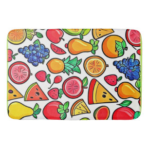 Levendig fruitpatroon badmat