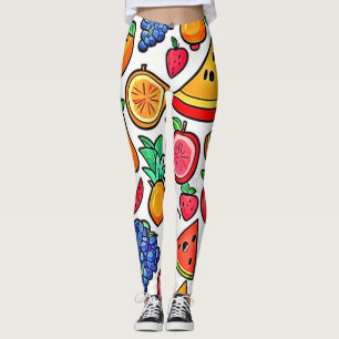 Levendig fruitpatroon leggings
