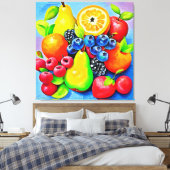 Levendig fruitstilleven canvas afdruk (Insitu (Slaapkamer))