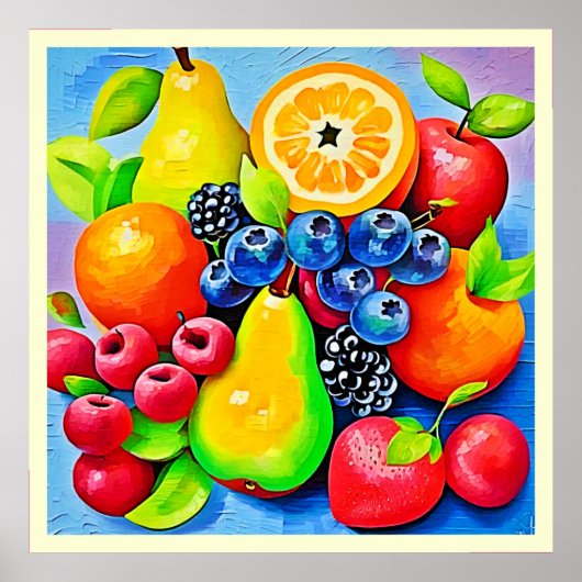 Levendig fruitstilleven poster (Voorkant)
