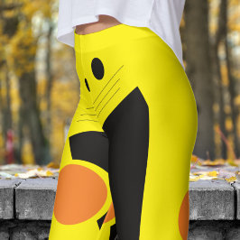 Levendig geel Abstract patroon Leggings