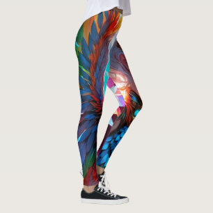 Levendig gekleurde manga meisje fantasie leggings