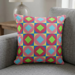 Levendig Geometrisch Abstract Psychedelisch Patroo Kussen